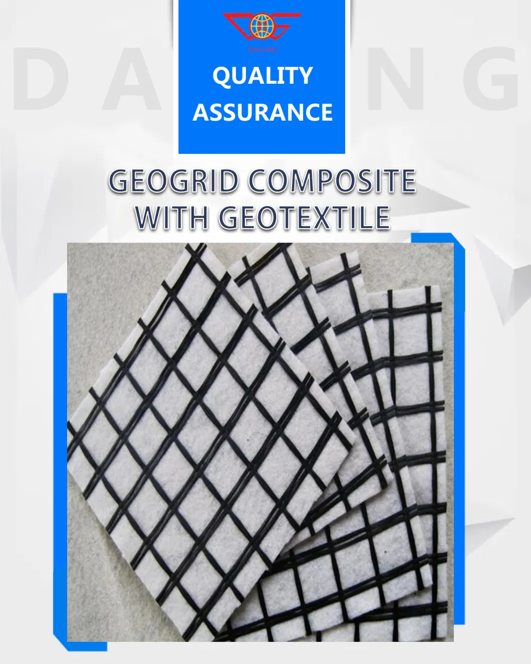 Composite Geogrid Fiberglass Geogrid Self-Adhesive Combigrid Nonwoven Geotextile for Drainage Isolation