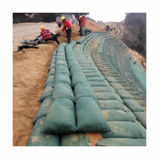 Geobag in tessuto non tessuto per la protezione dei pendii delle dighe